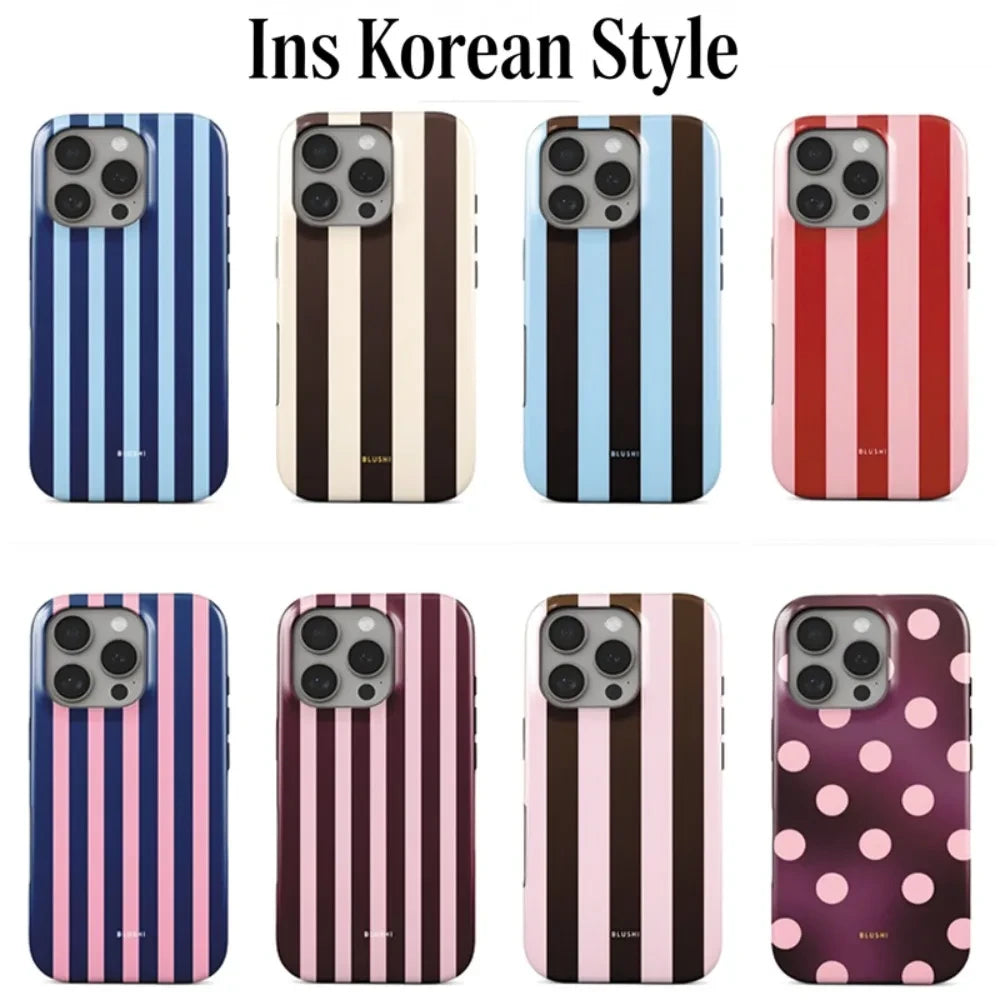 Y2K Stripe Double-Layer Case