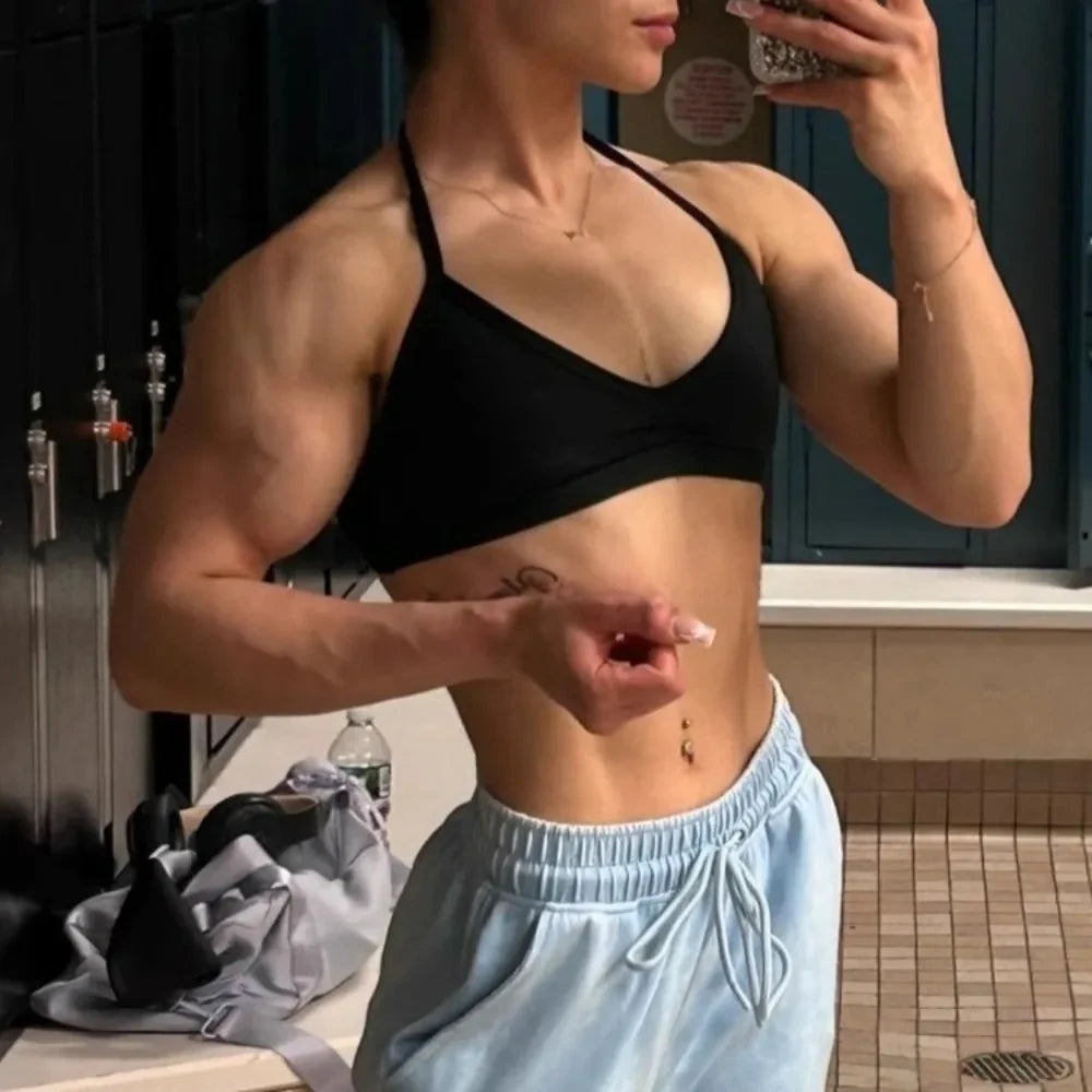 Women's Sports Crop Top with Pads