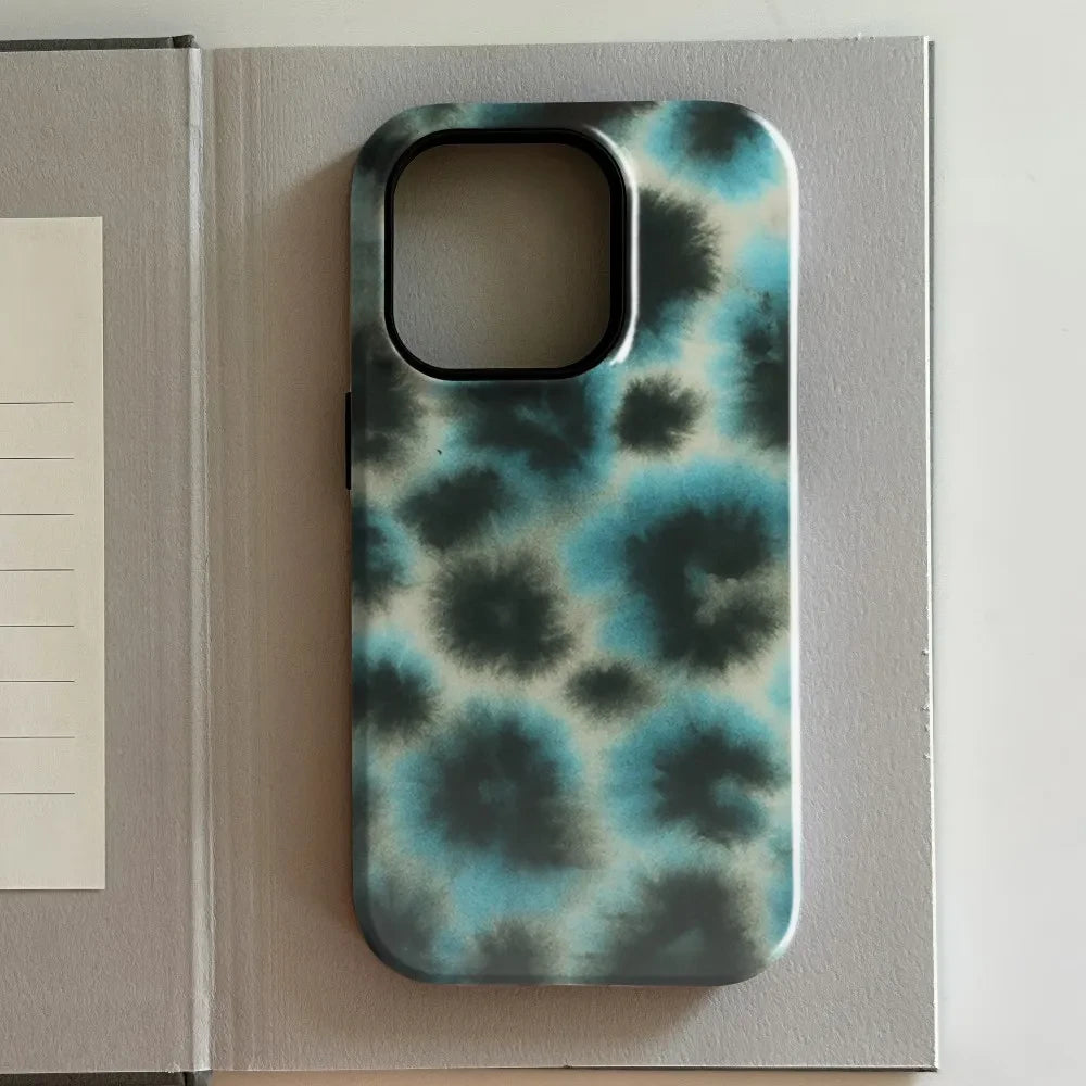 Mottled Brown White iPhone Case
