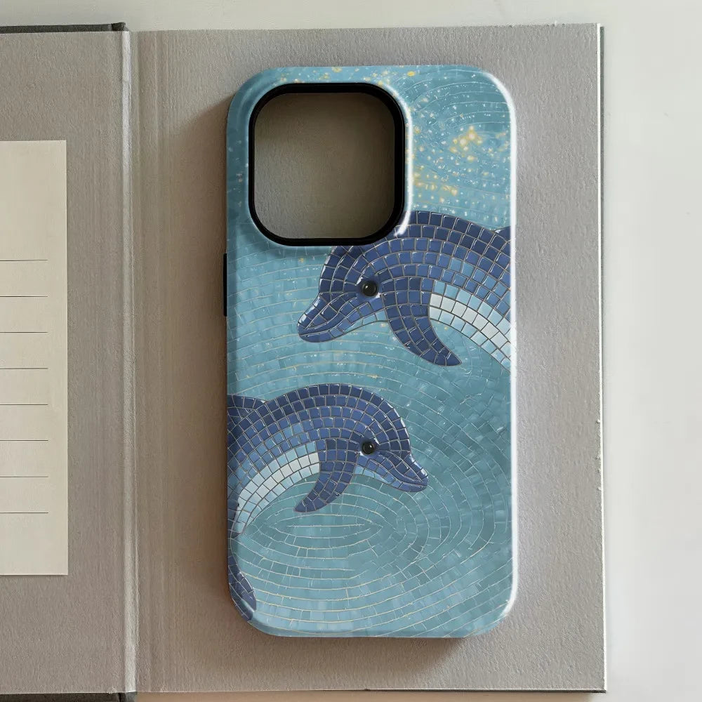 Mottled Brown White iPhone Case